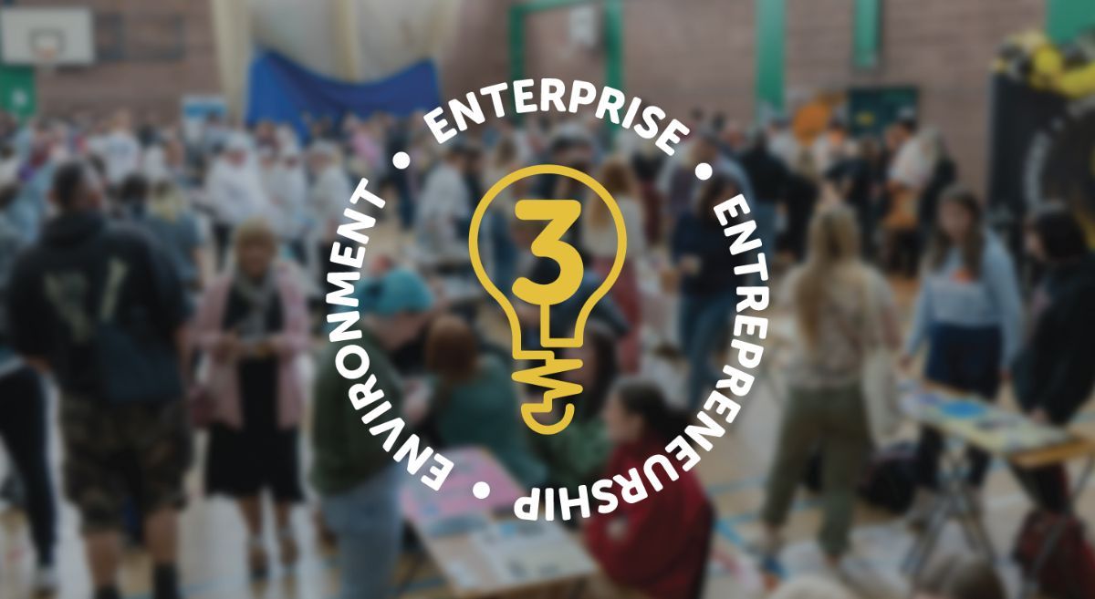 SERC Enterprise, Entrepreneurship and the Environment Logo on a blurred background